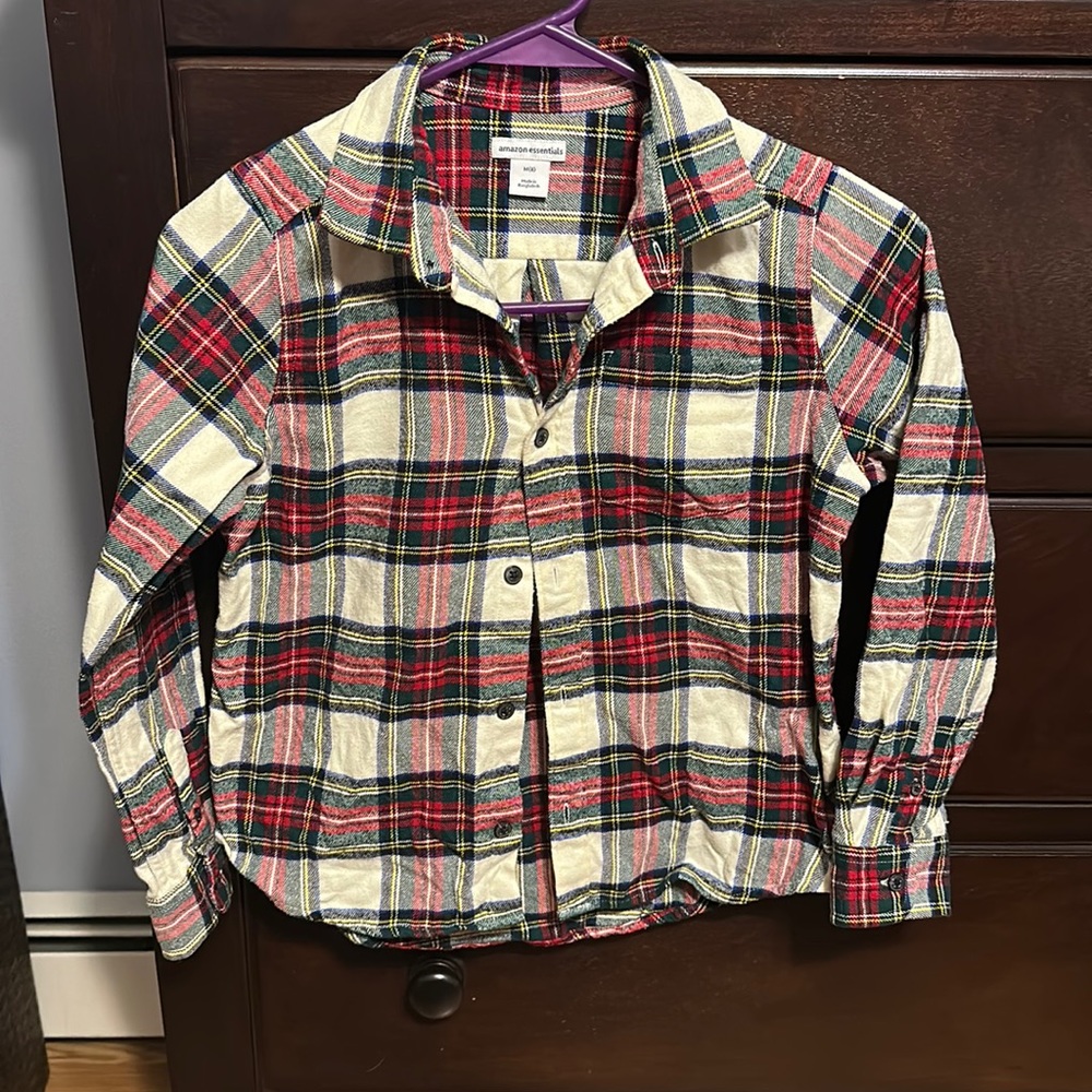 Boys tartan button down